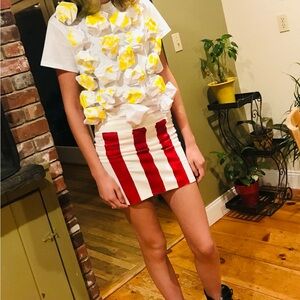 Popcorn Halloween costume top skirt for women or teen.